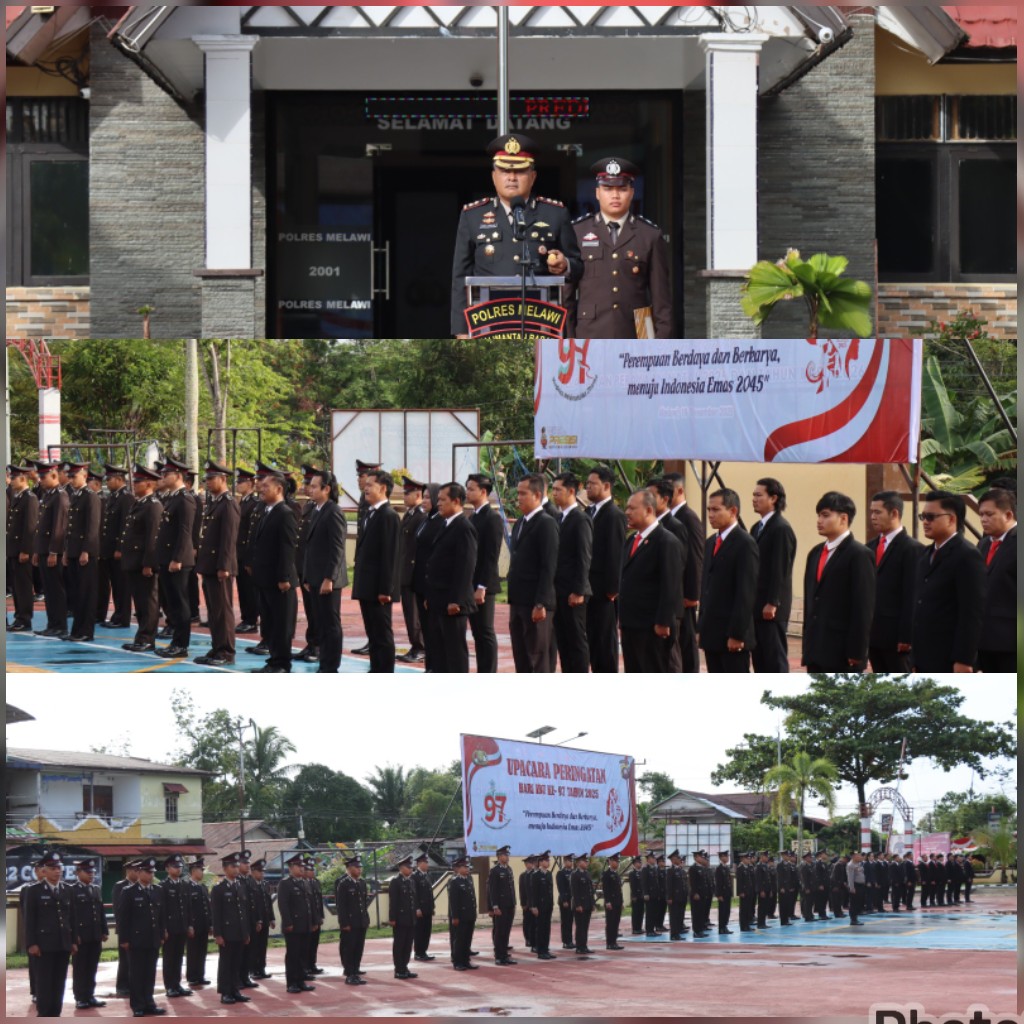 Kapolres Melawi Pimpin Upacara Peringatan Hari Ibu ke-97 Tahun 2025