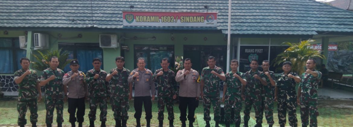 Anjangsana Jajaran Polsek Sindang di Makoramil 1602/Sindang