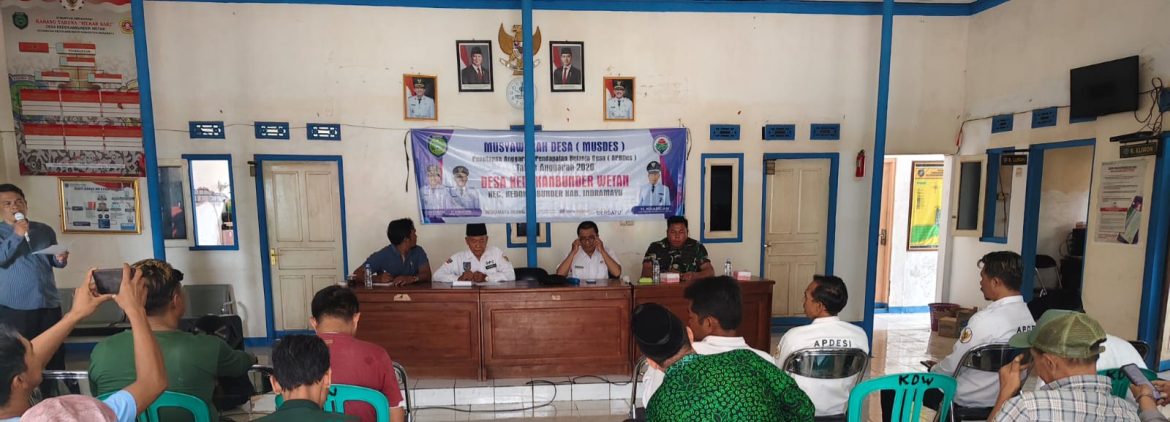 Koramil 1608 Karangampel Hadiri Kegiatan Musrembang Desa Tahun 2027 dan Solusi Mencari Titik Pembangunan KDKMP di Wilayah Kedokanbunder Wetan 