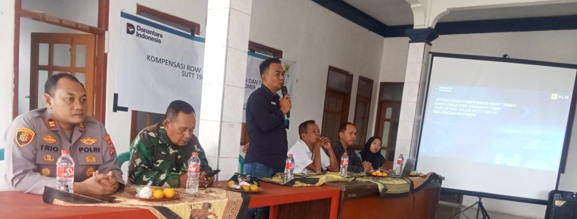 Danramil 1609/Juntinyuat Hadiri Musyawarah Sosialisasi Kompensasi ROW SUUT 150 KV Balongan Incomer