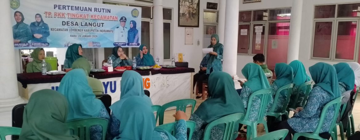 Ibu Persit Koramil 1603 Lohbener Hadiri Pertemuan Rutin TP PKK Tingkat Kecamatan di Desa Langut