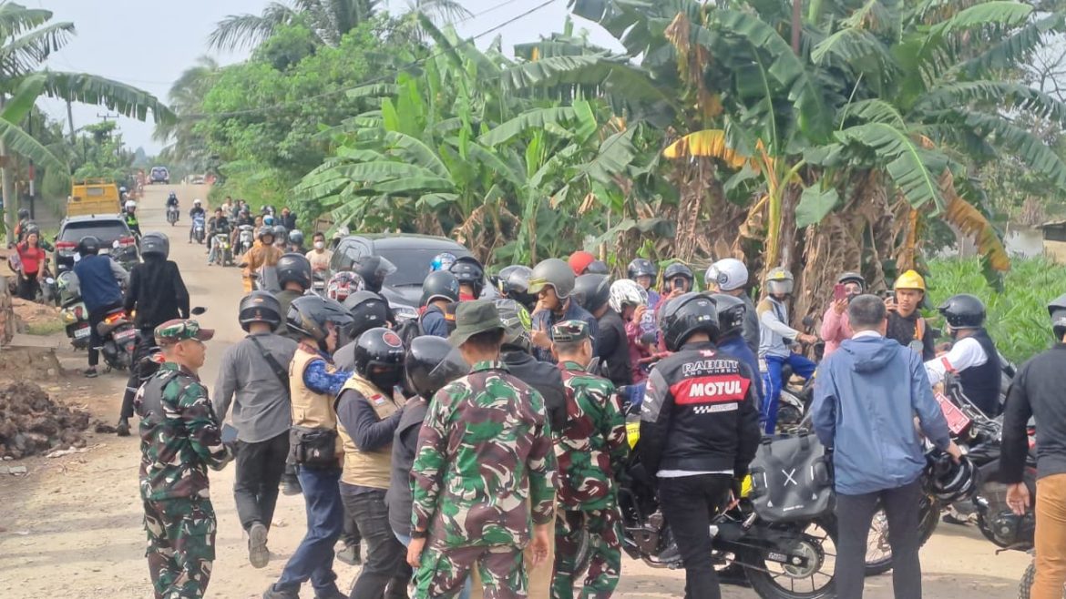 Sinergi Polsek Pemulutan Polres Ogan Ilir, TNI dan Dinas Perhubungan Amankan Jalur Kunker Gubernur Sumsel