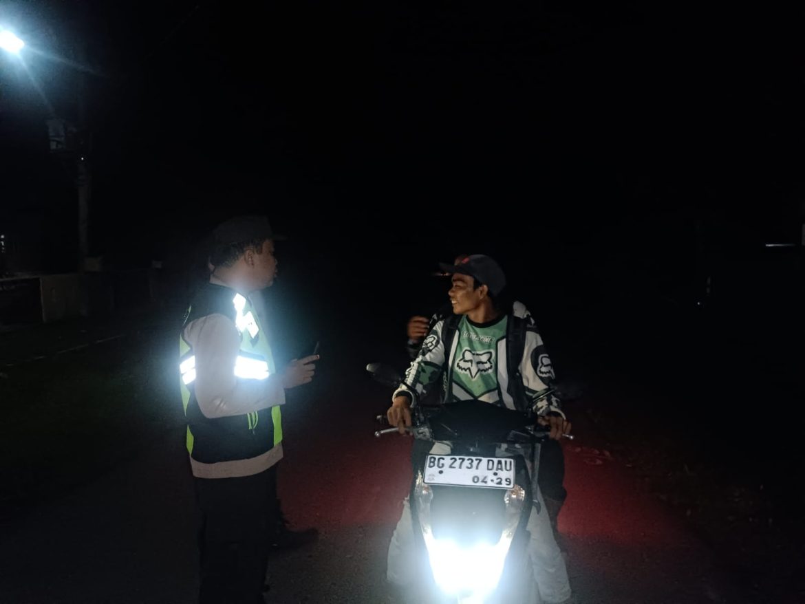 Cegah 3C dan Kejahatan Jalanan pada Malam Hari Libur, Polsek Rambang Gelar KRYD