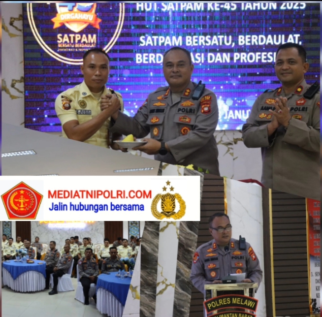 Syukuran HUT Satpam ke-45 Digelar di Polres Melawi, Kapolres Tekankan Peran Strategis Satpam