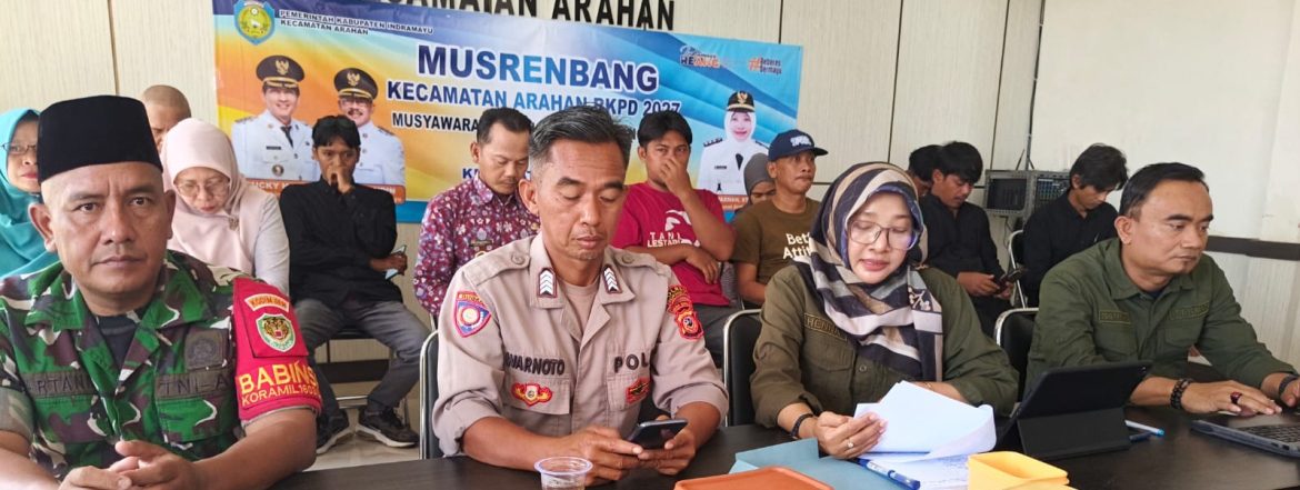 Koramil 1603/Lohbener Hadiri Kegiatan Musrenbang RKPD 2027 Tingkat Kecamatan Arahan