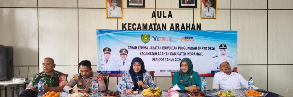 Koramil 1603/Lohbener Hadiri Kegiatan Sertijab Kepala Desa se-Kecamatan Arahan