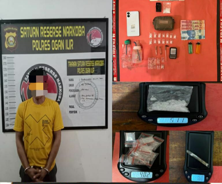 Satresnarkoba Polres Ogan Ilir Ungkap TO Operasi Pekat Musi 2026, Amankan Pengedar Shabu di Pemulutan