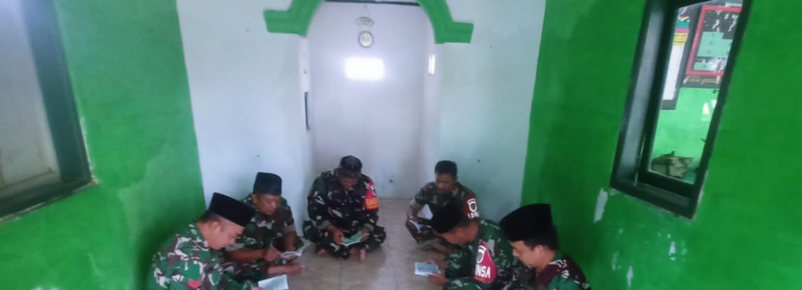 Anggota Koramil 1611/Losarang Laksanakan Pembacaan Surat Yasin di Makoramil