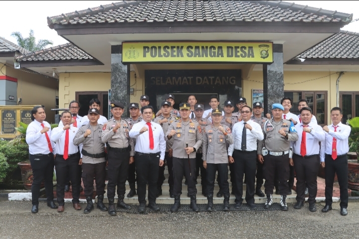 Kunjungi Polsek Sanga Desa, Kapolres Muba AKBP Ruri Prastowo Tekankan Sinergi dan Pelayanan Humanis
