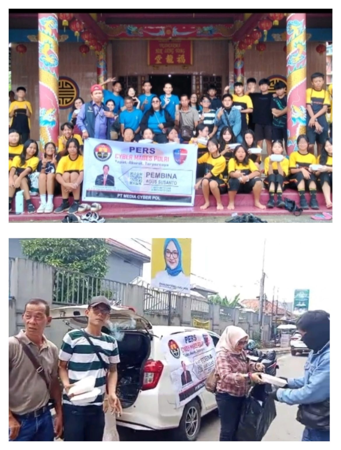 Kepedulian Antar Sesama, Media Cybermabespolri Membagikan 500 Nasi Kotak