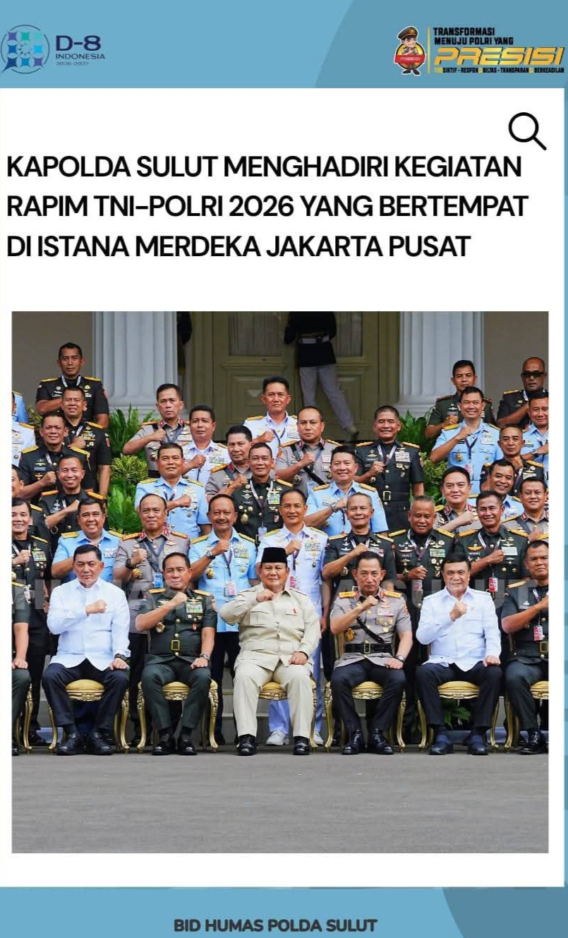 Kapolda Sulut Ikuti Rapim TNI-Polri, Fokus pada Keamanan dan Kesejahteraan Masyarakat