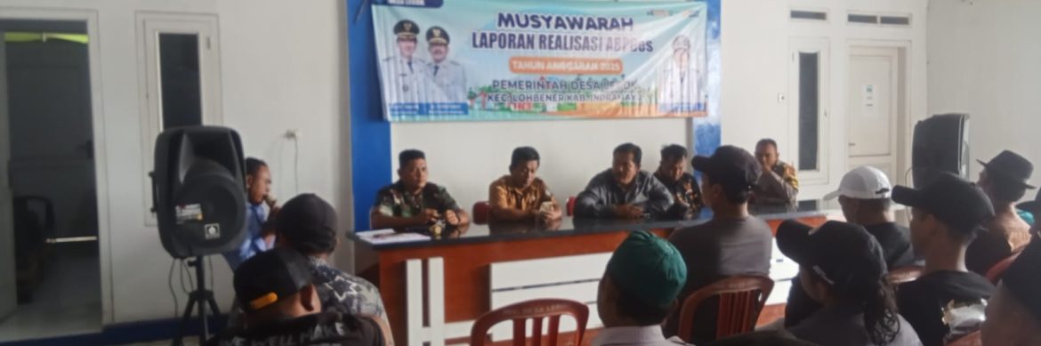 Koramil 1603 Lohbener Hadiri Musyawarah Laporan Realisasi Anggaran ABPDes TA 2024 Desa Legok