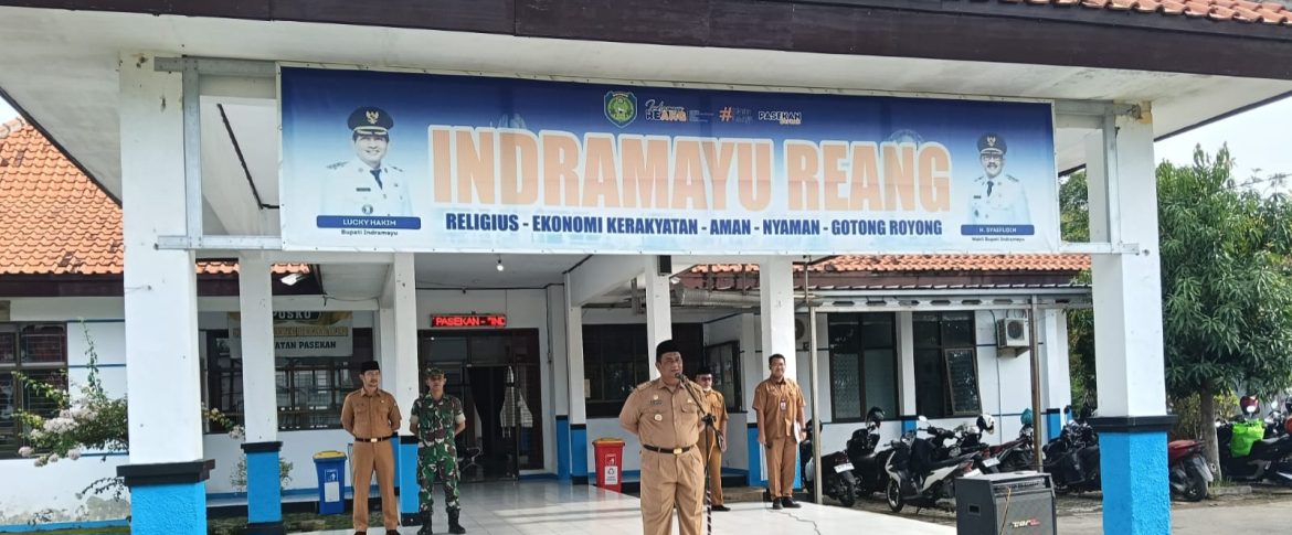 Koramil 1602/Sindang Hadiri Apel Gabungan Tingkat Kecamatan Pasekan