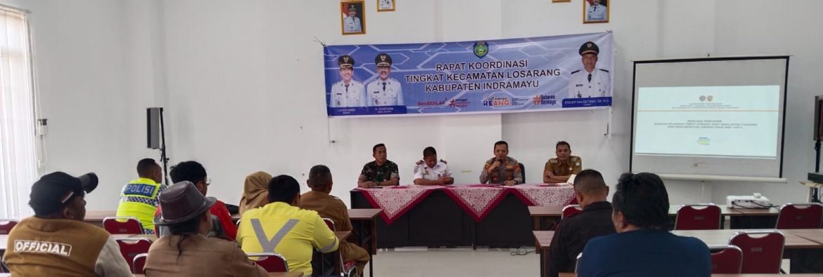Danramil 1611/Losarang Hadiri Rapat Koordinasi Pengamanan Mudik Lebaran 1447 H Tingkat Kecamatan Losarang