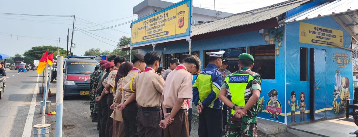 Personel Koramil 1605 Sukagumiwang Gelar Apel Kesiapsiagaan Pos PAM Terpadu Idul Fitri dalam Ops Ketupat Lodaya 2026