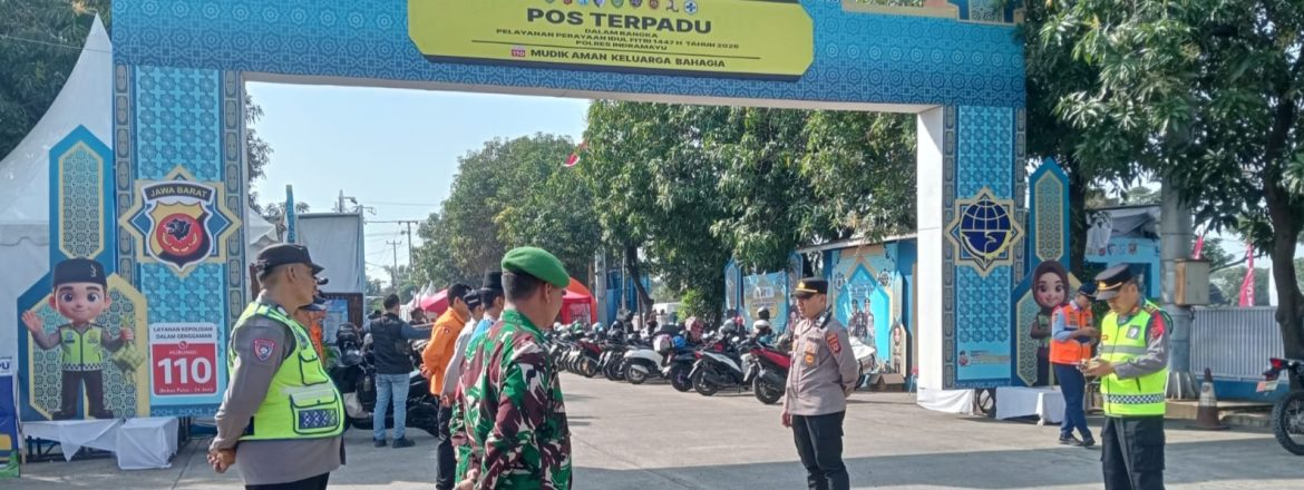Koramil 1611/Losarang Ikuti Apel Operasi Ketupat Lodaya 2026, Pos Terpadu Timbangan Siap Amankan Lebaran