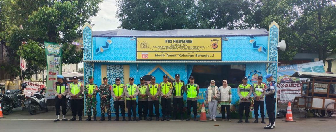 Personel Koramil 1601/Indramayu Laksanakan Pos PAM Idul Fitri 2026 di Terminal Indramayu