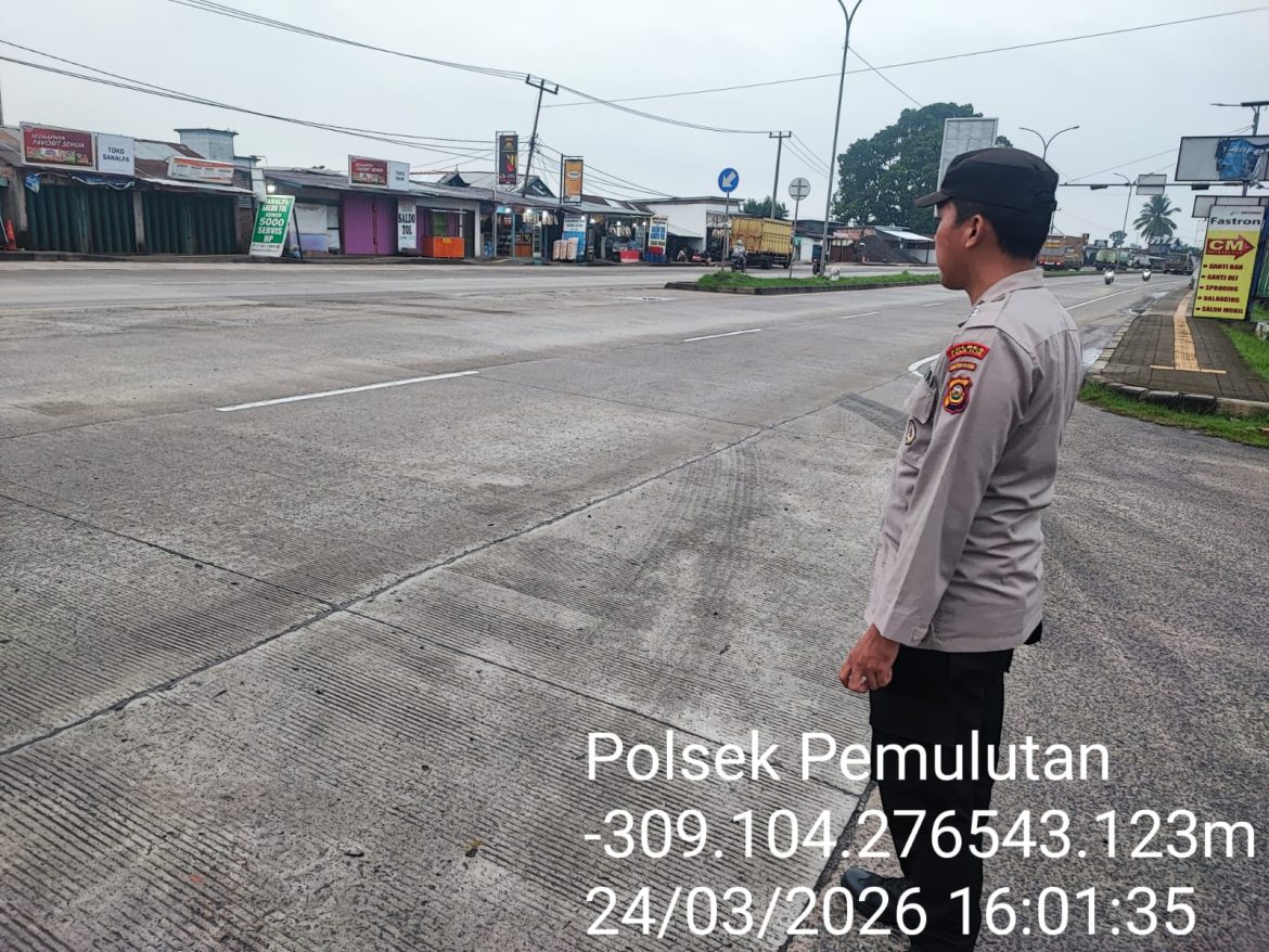 Polsek Pemulutan Gelar Giat Strong Point dan Patroli Hunting, Antisipasi Arus Balik Lebaran 1447 H