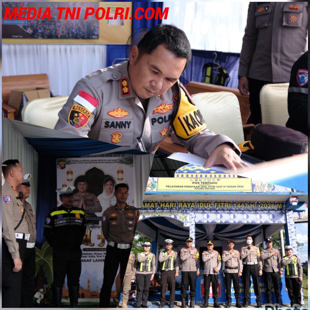 Kapolres Sintang Cek Kesiapan Pos Pengamanan Jelang Idulfitri
