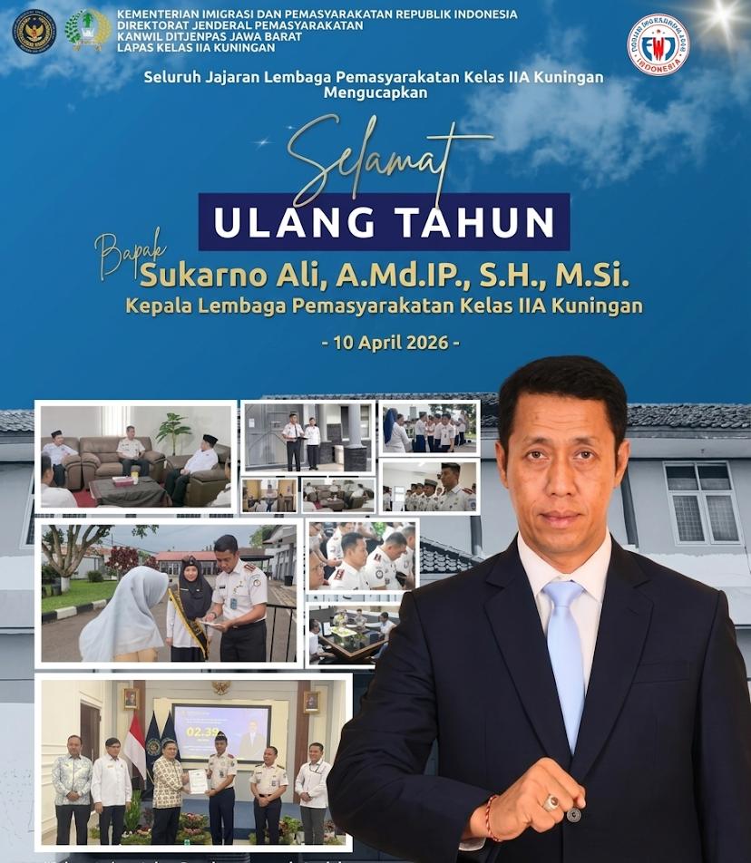 FWJ Indonesia Korwil Kab.Kuningan Ucapkan Selamat Ulang Tahun kepada Kalapas Sukarno Ali
