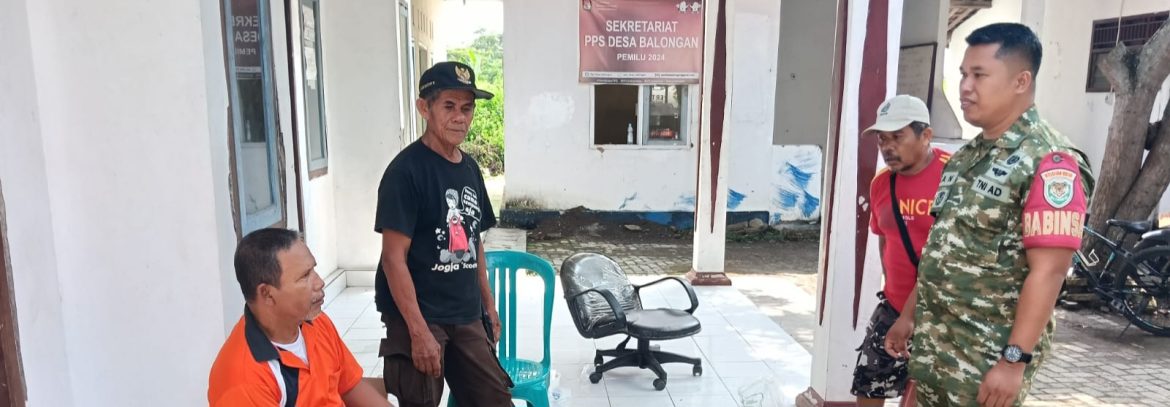 Komsos Koramil 1601/Indramayu di Desa Balongan, Pererat Silaturahmi dan Sinergitas dengan Warga