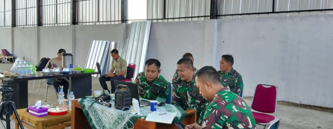 Danramil 1601 Indramayu Ikuti Vicon Bersama Kasdam III/Siliwangi Percepatan Pembangunan Kopdes Merah Putih