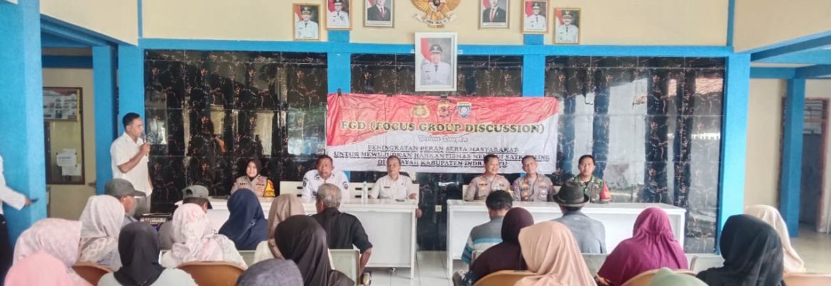 Koramil 1601 Indramayu Hadiri FGD Peningkatan Peran Masyarakat Wujudkan Harkamtibmas Melalui Satkamling