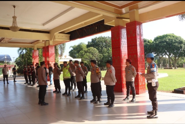 Polres Banyuasin Gelar Pengamanan Ketat dan Pengecekan Gereja Menjelang Peringatan Wafat Isa Almasih