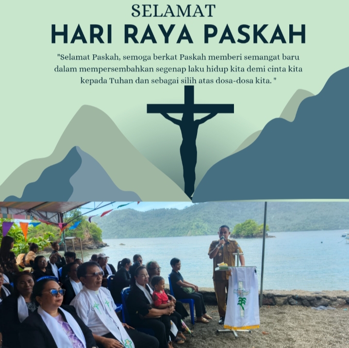 GMIM Ekklesia Makawidey Gelar Ibadah Paskah Kedua di Pantai