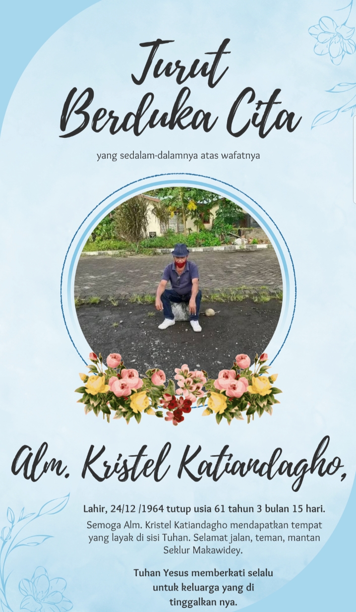 Kristel Katiandagho, Mantan Seklur Makawidey, Tutup Usia 61 tahun