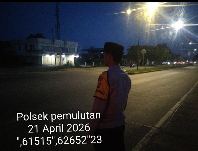 Tekan Aksi Kejahatan, Polsek Pemulutan Polres Ogan Ilir Gencarkan Patroli Malam di Titik Rawan