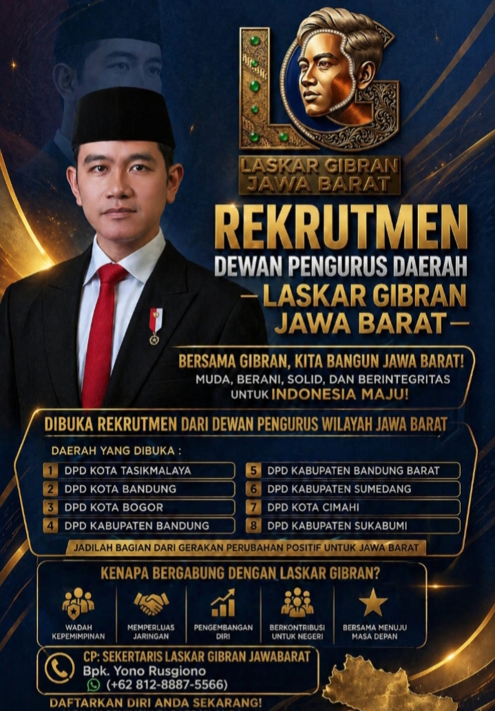 *Laskar Gibran Jawa Barat Buka Rekrutmen Pengurus Daerah*