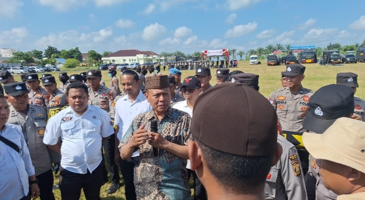 POLRES OGAN ILIR GELAR SIMULASI SISPAMKOTA, TINGKATKAN KESIAPSIAGAAN HADAPI AKSI UNJUK RASA