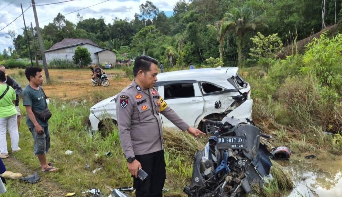 Mobil Diduga Pecah Ban, Dua Korban Meninggal dalam Laka di Sanggau