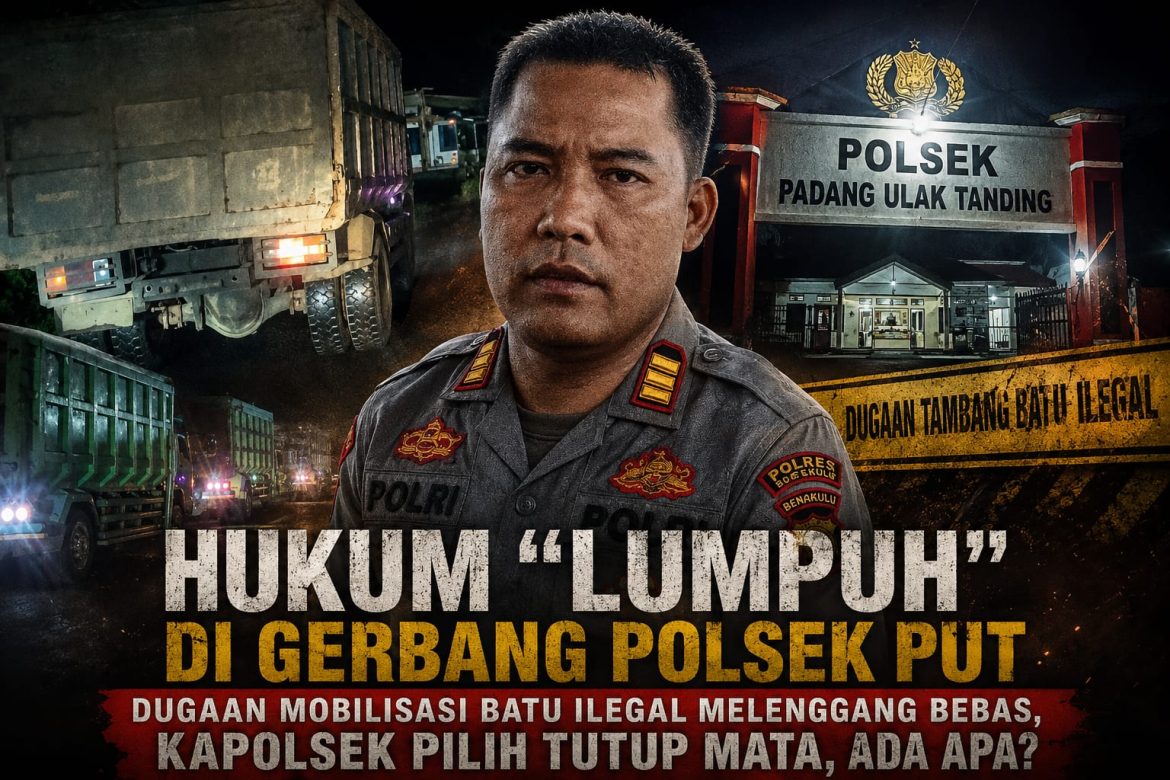 Hukum “Lumpuh” di Gerbang Polsek PUT: Dugaan Mobilisasi Batu Ilegal Melenggang Bebas, Kapolsek Pilih Tutup Mata, Ada Apa?