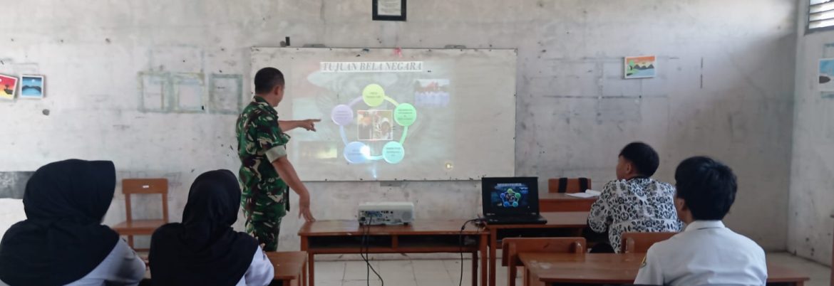 Anggota Koramil 1609 Juntinyuat Berikan Materi Bela Negara dan Bahaya Narkoba kepada Pelajar