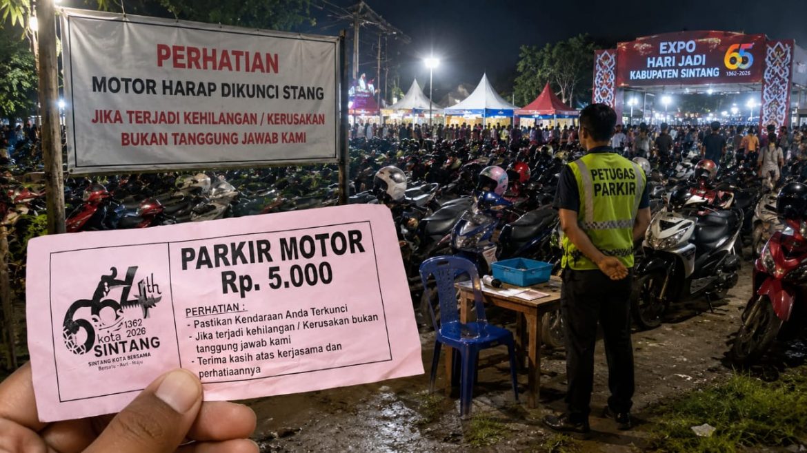 Dishub Sintang Dipertanyakan, Parkir Naik Tapi Keamanan Kendaraan Tidak Dijamin
