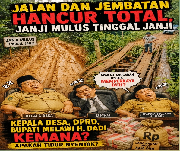 Jalan Hancur, Janji Mulus Tinggal Spanduk: Warga Desa Balai Agas Bertanya, Anggaran Pembangunan Hilang ke Lumpur atau ke Kantong Pejabat?
