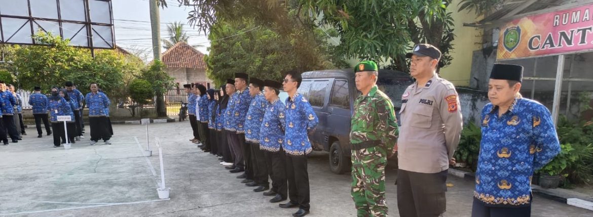Koramil 1602/Sindang Laksanakan Apel Gabungan Unsur Muspika dan Instansi Pemerintah Wilayah Kecamatan Cantigi
