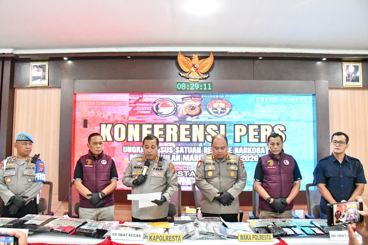 Polresta Cirebon Ungkap 33 Kasus Narkoba dan Obat Keras, 34 Tersangka Diamankan