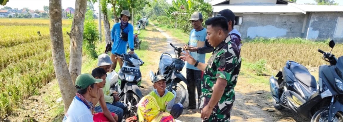 Babinsa Koramil 1608/Karangampel Komsos Bersama Masyarakat dan Petani Desa Kedokanbunder Wetan