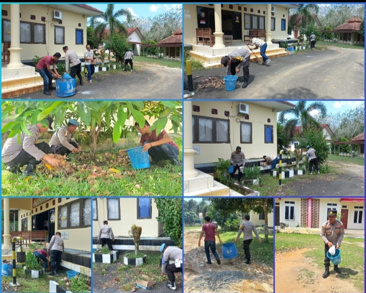 Wujudkan Lingkungan ASRI, Polsek Rambang Polres Muara Enim Gelar Giat BELIDA Polda Sumsel