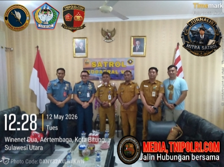Kunjungan Camat Lembeh Utara ke Kodaeral VIII Bitung untuk Koordinasi Pengamanan Festival
