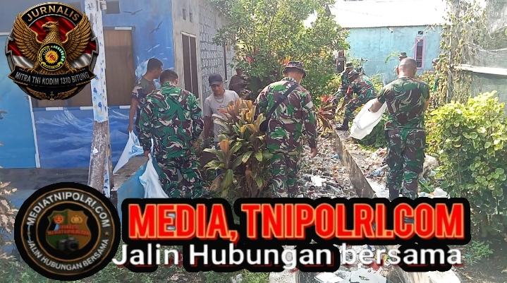 Program Gerakan Indonesia ASRI, Kodim 1310/Bitung Gelar Kerja Bakti di Bitung
