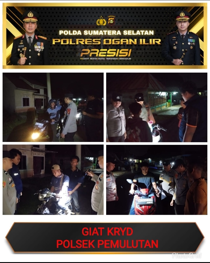 Polres Ogan Ilir Melalui Polsek Pemulutan Tingkatkan Patroli Hunting Malam Hari Libur, Cegah Kejahatan dan Jaga Kamtibmas Tetap Kondusif*