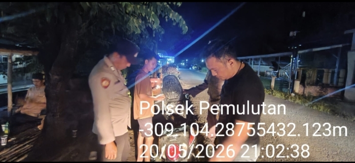 Polsek Pemulutan Ogan Ilir Lakukan Pemeriksaan dan Razia untuk Antisipasi 3C dan Premanisme di Wilayah Hukum Pemulutan