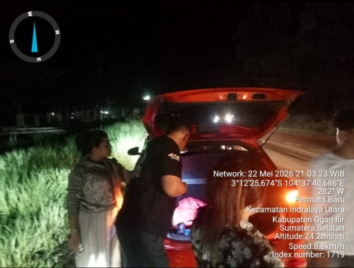 Patroli serta pemeriksaan terhadap orang  dan Barang  Sat Samapta Polres Ogan Ilir Jaga Situasi tetap Kondusif dan  Cegah Penyakit Masyarakat