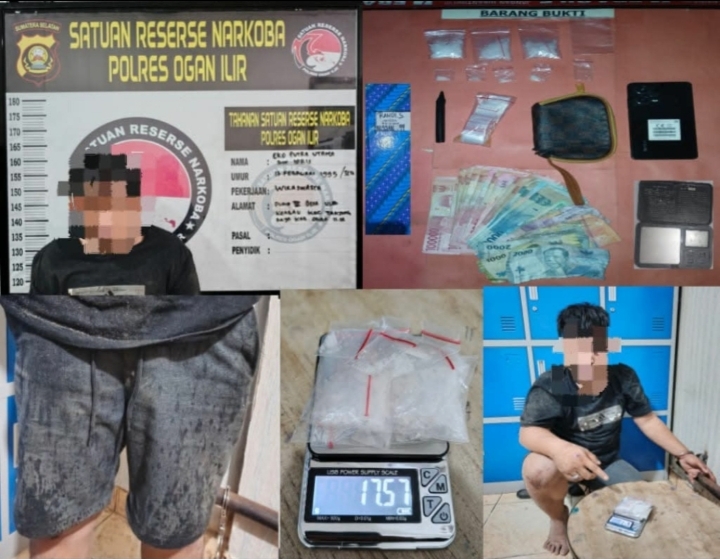 Gerak Cepat Terima Laporan Masyarakat, Tim II Narkoba Polres Ogan Ilir Berhasil Gulung Pengedar dan Bongkar Lapak Lokasi di Desa sekonjing