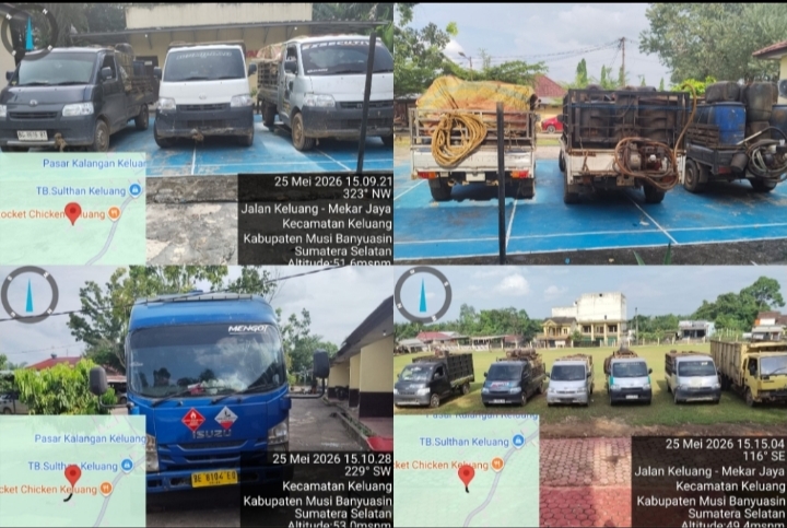 Puluhan Mobil Angkutan Minyak Dikandangkan di Polsek Keluang, Masyarakat Minta Penegakan Hukum  Tanpa Tebang Pilih