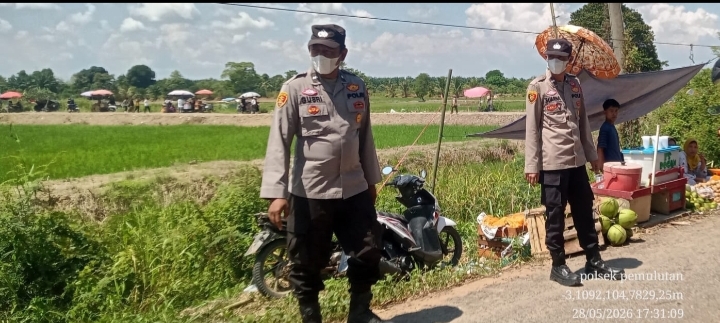Polsek Pemulutan Perketat Patroli dan Pengamanan Ziarah Kubur Pada Saat Liburan Lebaran Idul Adha 1447 H